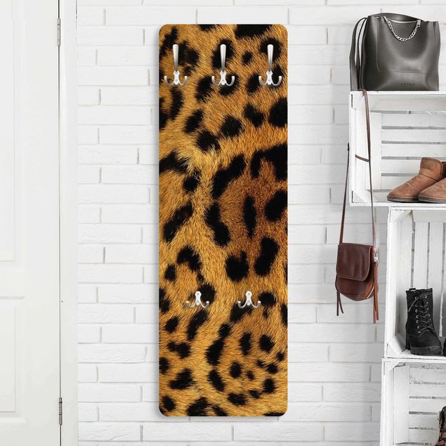 Porte-manteaux muraux avec dessins Fourrure de Chat Serval