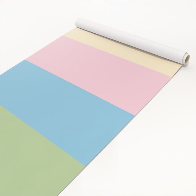 Adhesif pour porte Set of 4 Stripes Pastel colours - Cream Rose Pastel Blue Mint