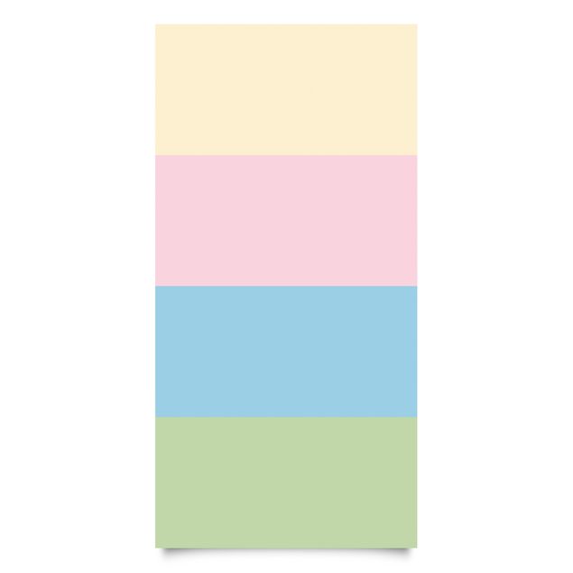 Film adhésif décoratif Set of 4 Stripes Pastel colours - Cream Rose Pastel Blue Mint