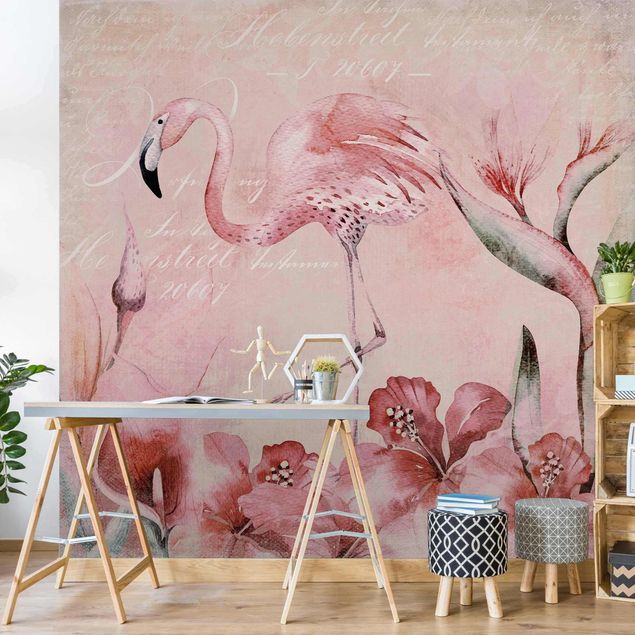 Décorations cuisine Collage Shabby Chic - Flamingo