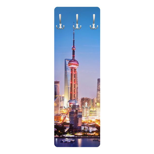 Porte-manteau - Shanghai Skyline