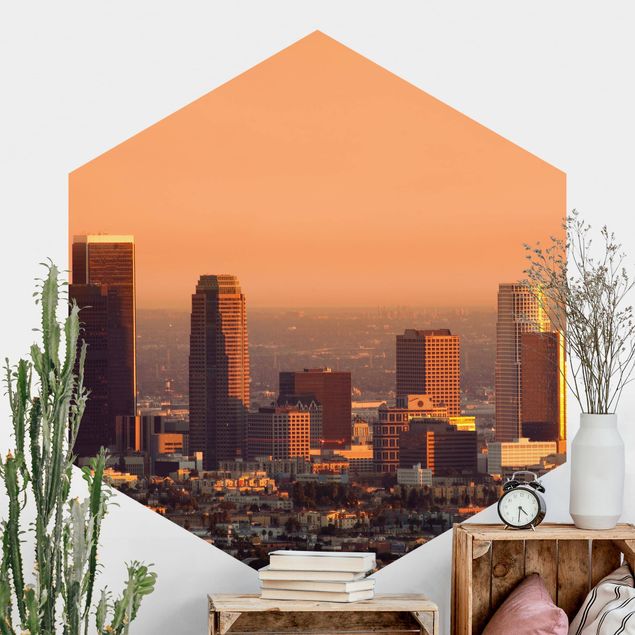 Déco mur cuisine Silhouette urbaine de Los Angeles
