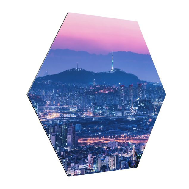 Tableau de ville Silhouette urbaine de Séoul