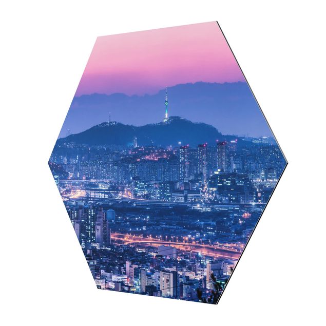 Tableaux muraux Silhouette urbaine de Séoul