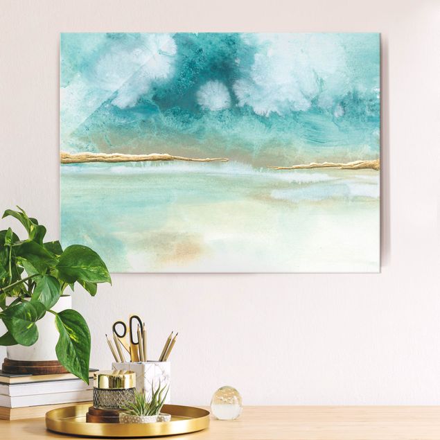 Tableaux paysage Emerald Clouds and Gold II