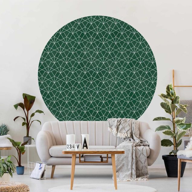 Papiers peints géométriques Emerald Art Déco Motif ligne