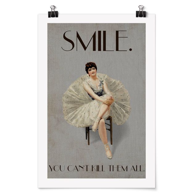 Affiche rétro Smile, you can't kill them all
