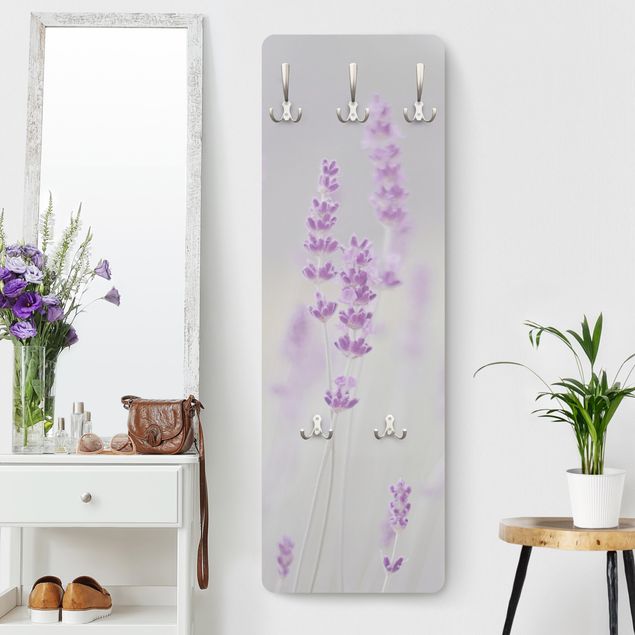 Porte-manteaux muraux avec fleurs Summer In A Field Of Lavender