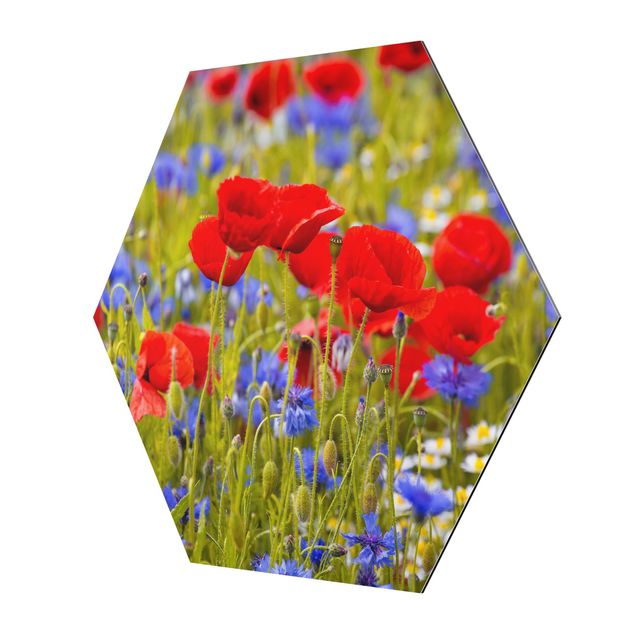 Tableaux de Uwe Merkel Summer Meadow With Poppies And Cornflowers