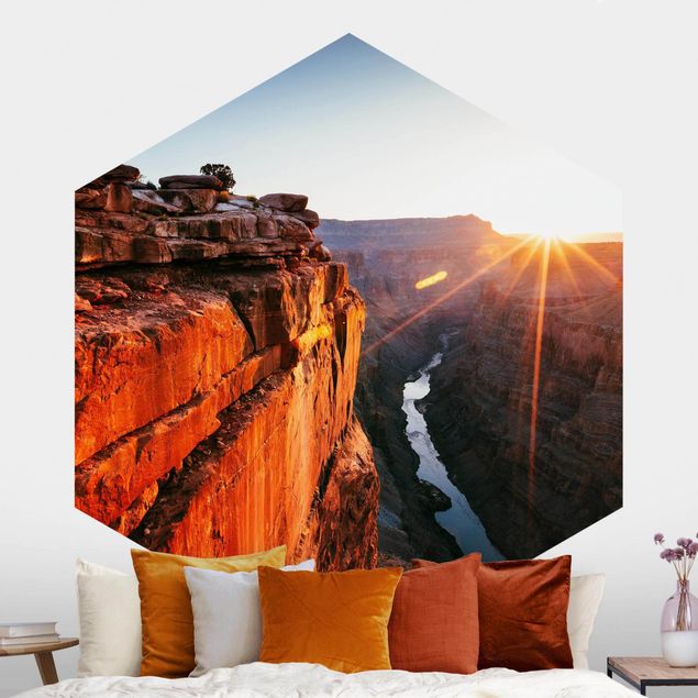 Déco murale cuisine Soleil dans le Grand Canyon