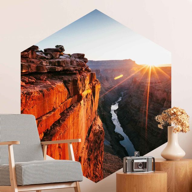 Papiers peints modernes Soleil dans le Grand Canyon