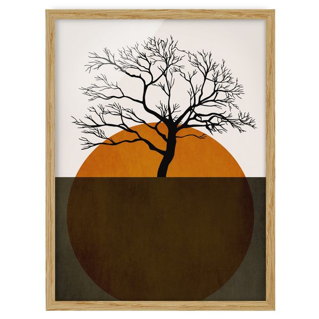 Tableaux modernes Soleil avec arbre