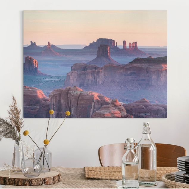 Tableaux sur toile avec désert Lever de soleil en Arizona