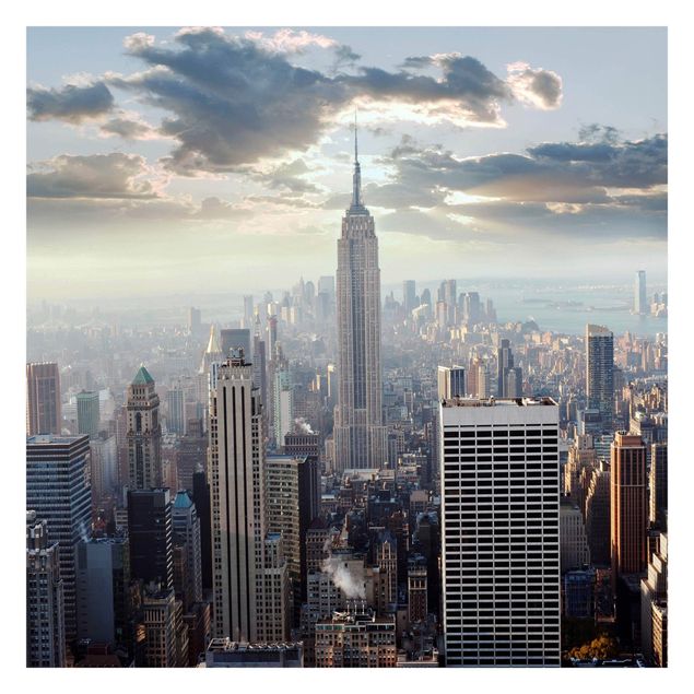 Papier peint panoramique ville Lever du soleil à New York