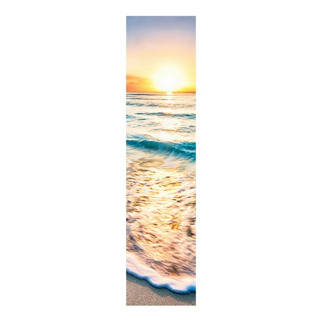 Panneau japonais paysage Coucher de soleil à la plage