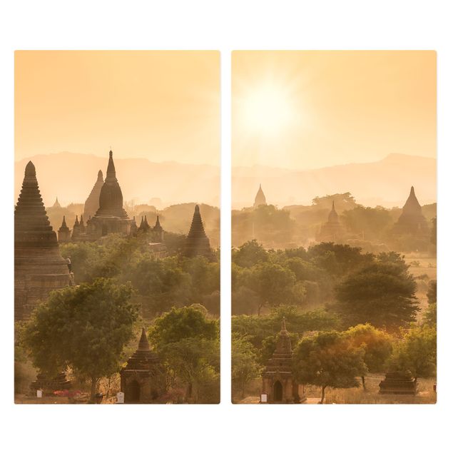 Cache plaques de cuisson - Sun Setting Over Bagan