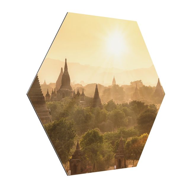 Tableau moderne Coucher de soleil sur Bagan