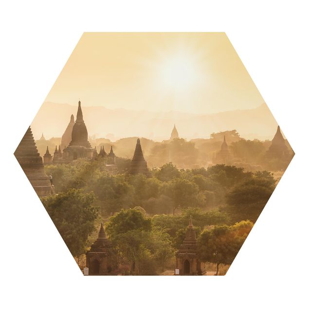 Tableau nature Coucher de soleil sur Bagan