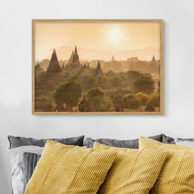 Tableau paysage Coucher de soleil sur Bagan