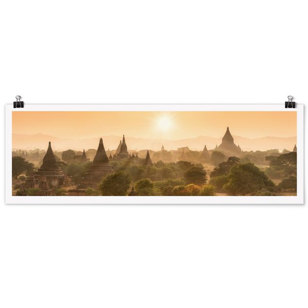 Tableaux modernes Coucher de soleil sur Bagan