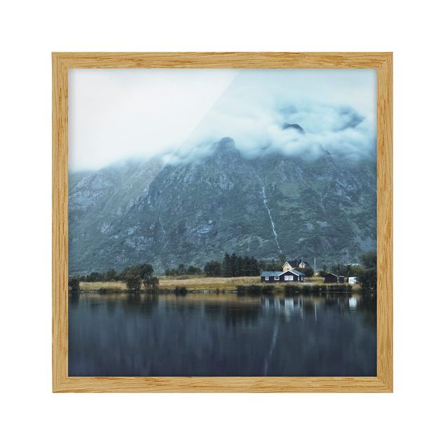 Affiches encadrées paysage Réflexion sur les Lofoten