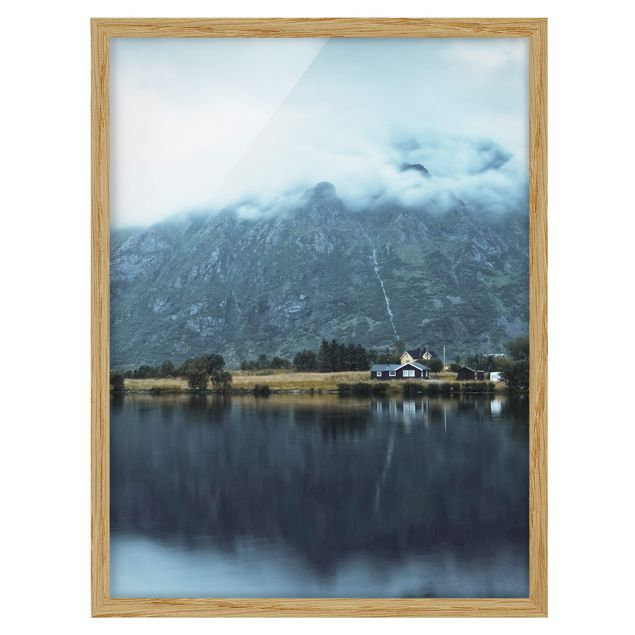 Affiches encadrées paysage Réflexion sur les Lofoten