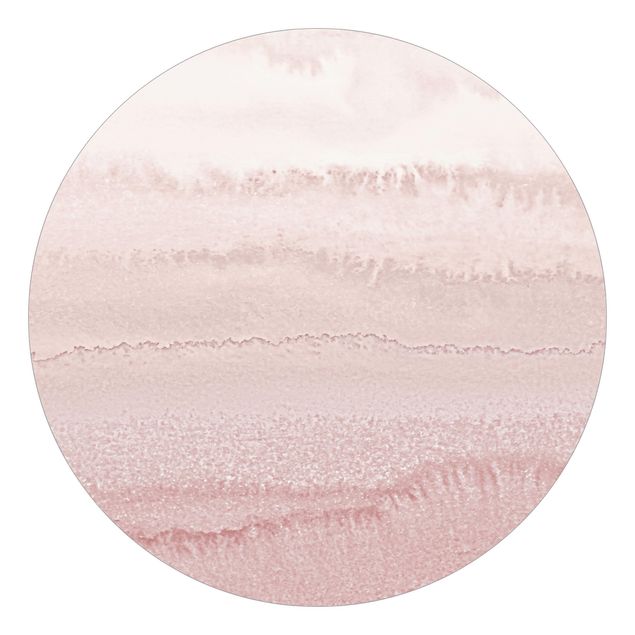 Papier peint rond autocollant - Play Of Colours In Light Pink
