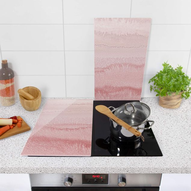 Cache plaques de cuisson Play Of Colours In Light Pink