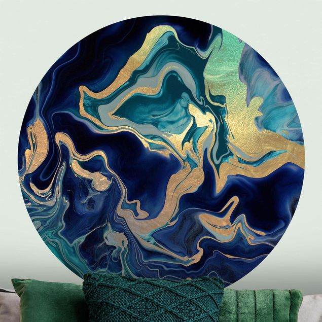Tapisserie moderne Play Of Colours Indigo Fire