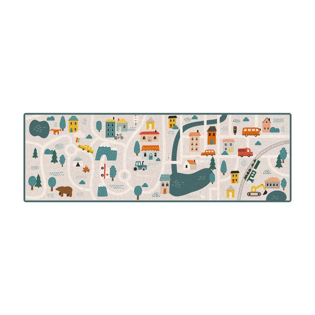 tapis coloré Petite Ville - De la ville à la nature
