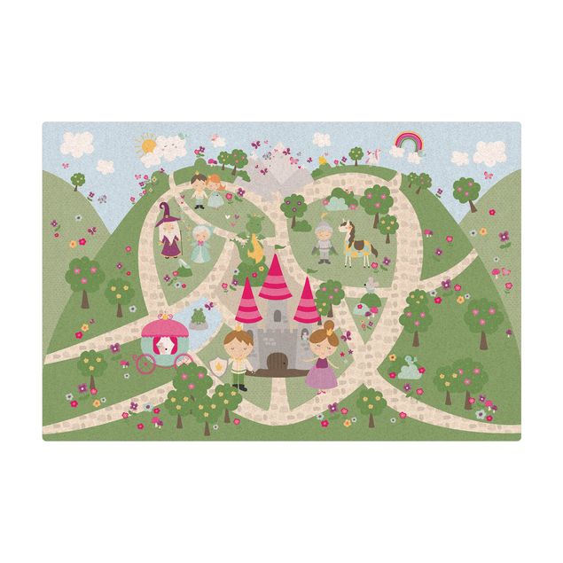 tapis coloré Pays des merveilles - Le chemin vers le château