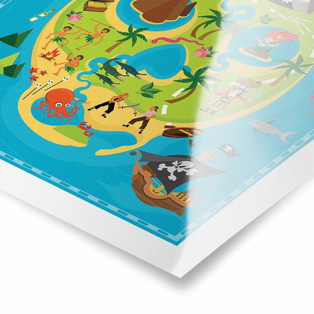 Poster - Playoom Mat Pirates - Welcome To The Pirate Island