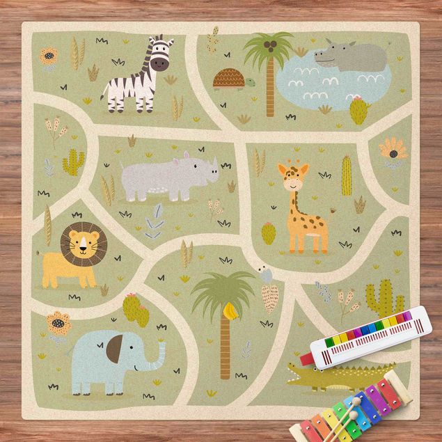 Déco chambre enfant Safari - Des animaux si différents