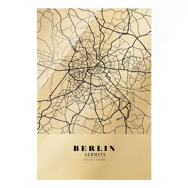 Tableaux moderne Plan de ville de Berlin - Classique