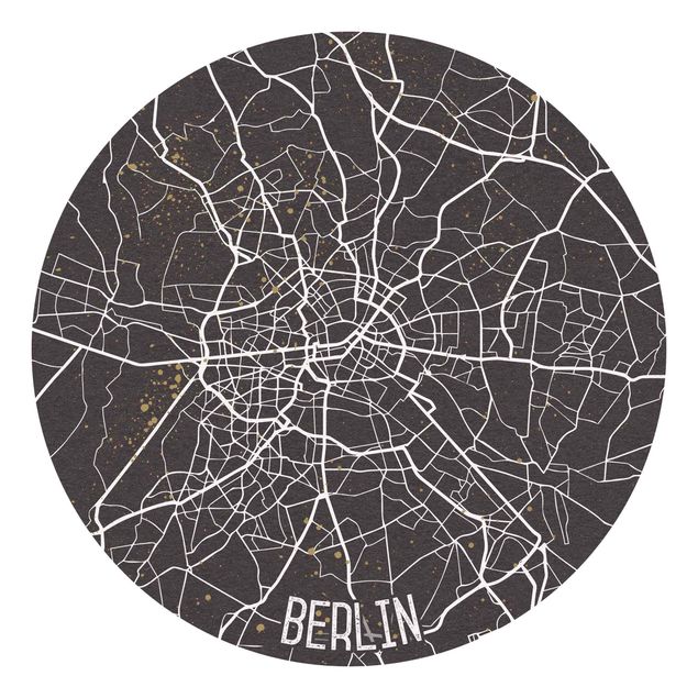 Papier peint vintage Plan de Ville de Berlin - Rétro