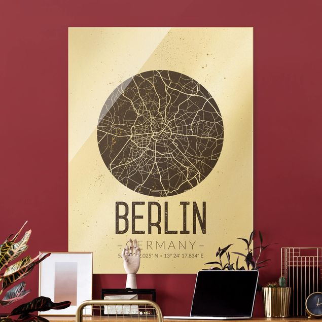 Décorations cuisine Plan de Ville de Berlin - Rétro