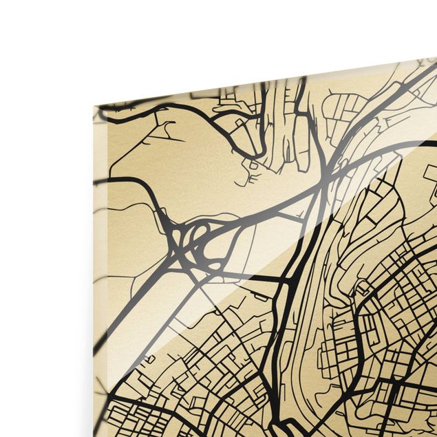 Tableaux muraux Plan de ville de Berne - Classique
