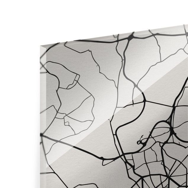 Tableaux muraux Plan de ville de Dusseldorf - Classique