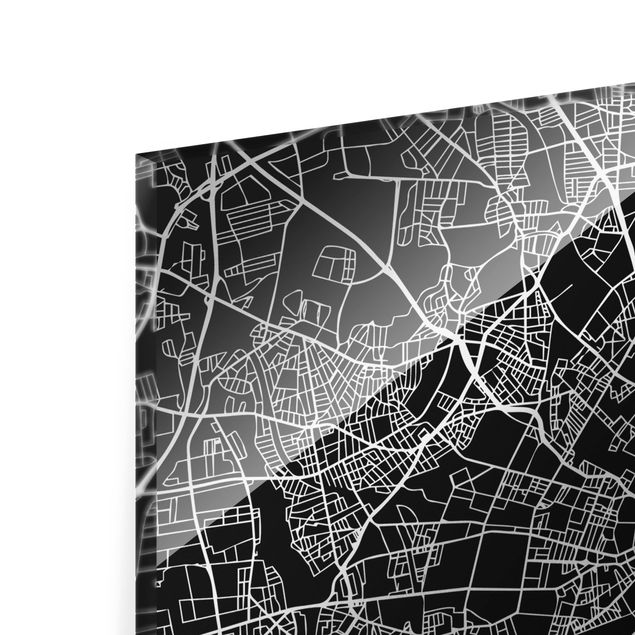 Tableaux Plan de ville de Copenhague - Noir classique