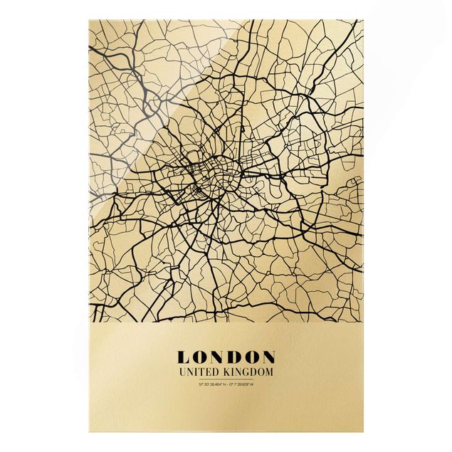 Tableaux modernes Plan de ville de Londres - Classique