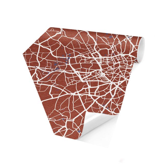 Papier peint carte du monde Plan de Ville Londres - Rétro