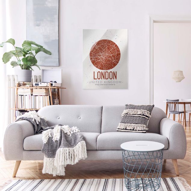 Tableau London Plan de Ville Londres - Rétro