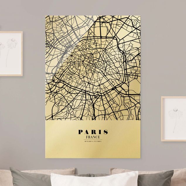 Tableau Paris Plan de ville de Paris - Classique