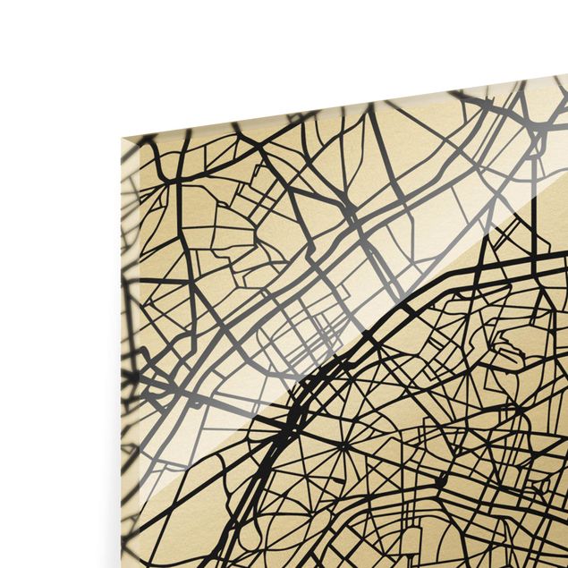 Tableaux noir et blanc Plan de ville de Paris - Classique