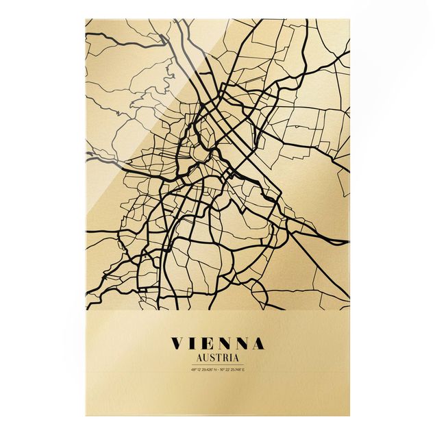 Tableau décoration Plan de ville de Vienne - Classique