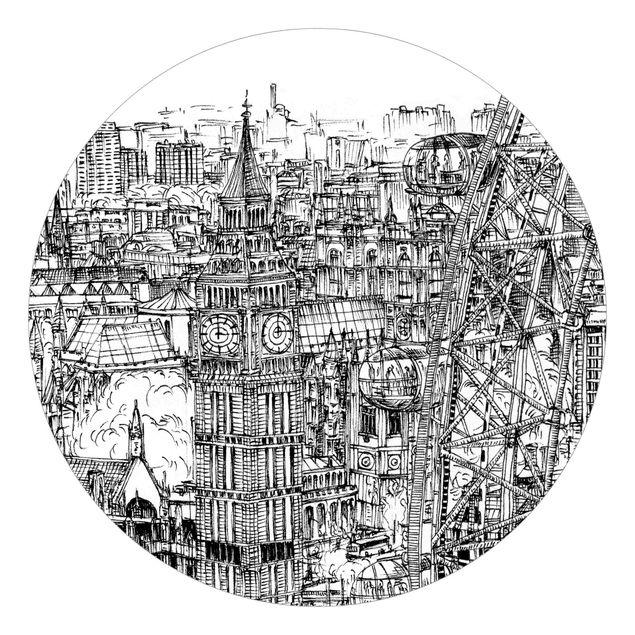 Papier peint ville Étude de ville - London Eye