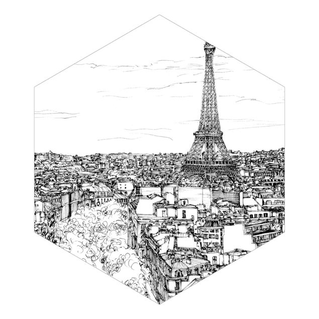papier peint xxl Étude de la ville - Paris