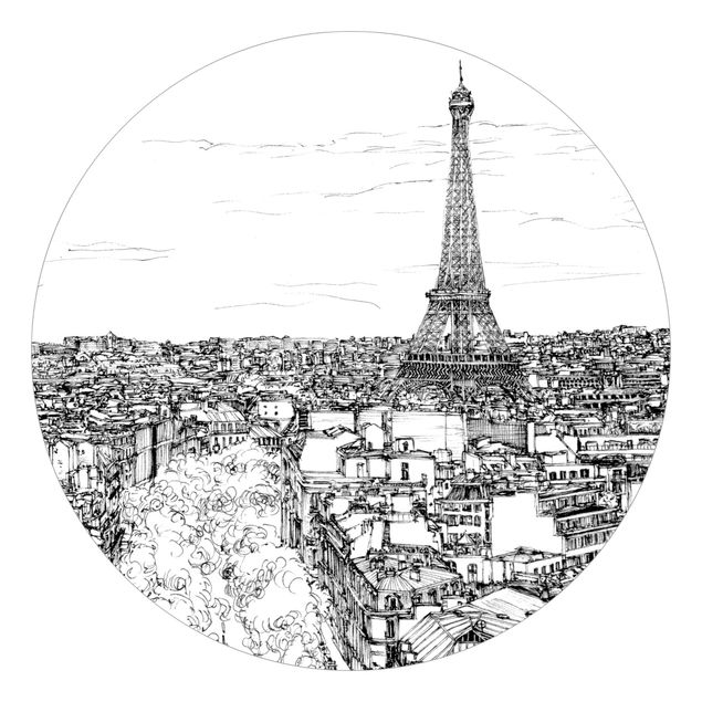 Papier peint architecture  Étude de la ville - Paris