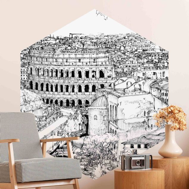 Papier peint moderne Étude de la ville - Rome