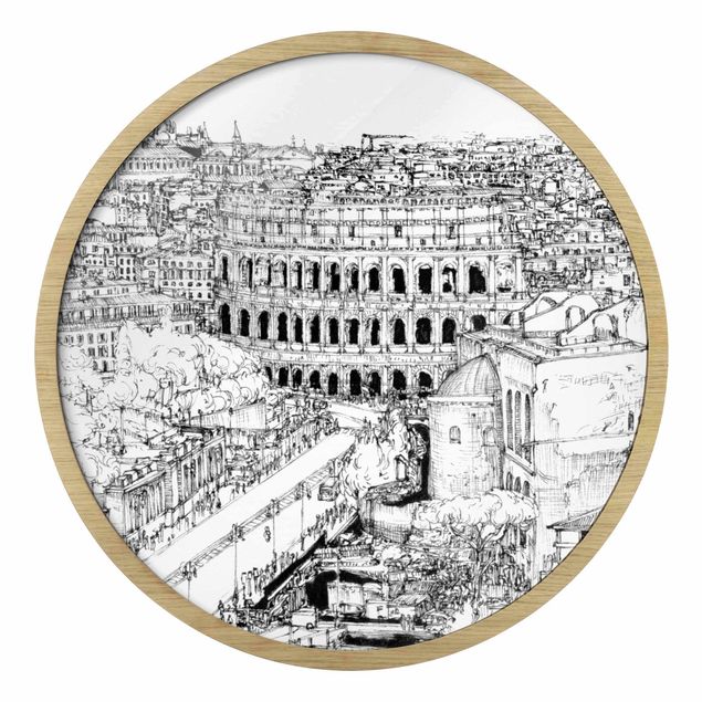 Tableau décoration Étude de la ville - Rome